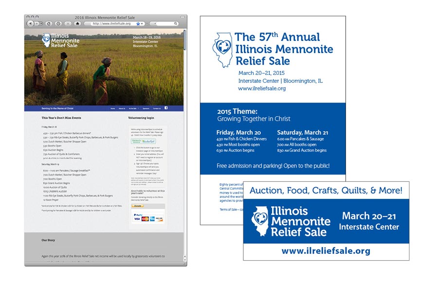 Illinois Mennonite Relief Sale promotional materials